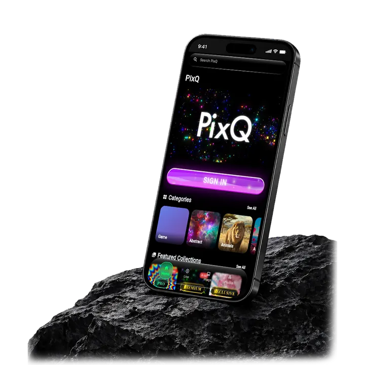PixQ Wallpapers app on iPhone